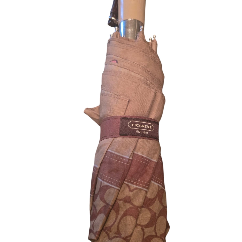 Coach Signature Pattern Umbrella - Picture 7 of 10